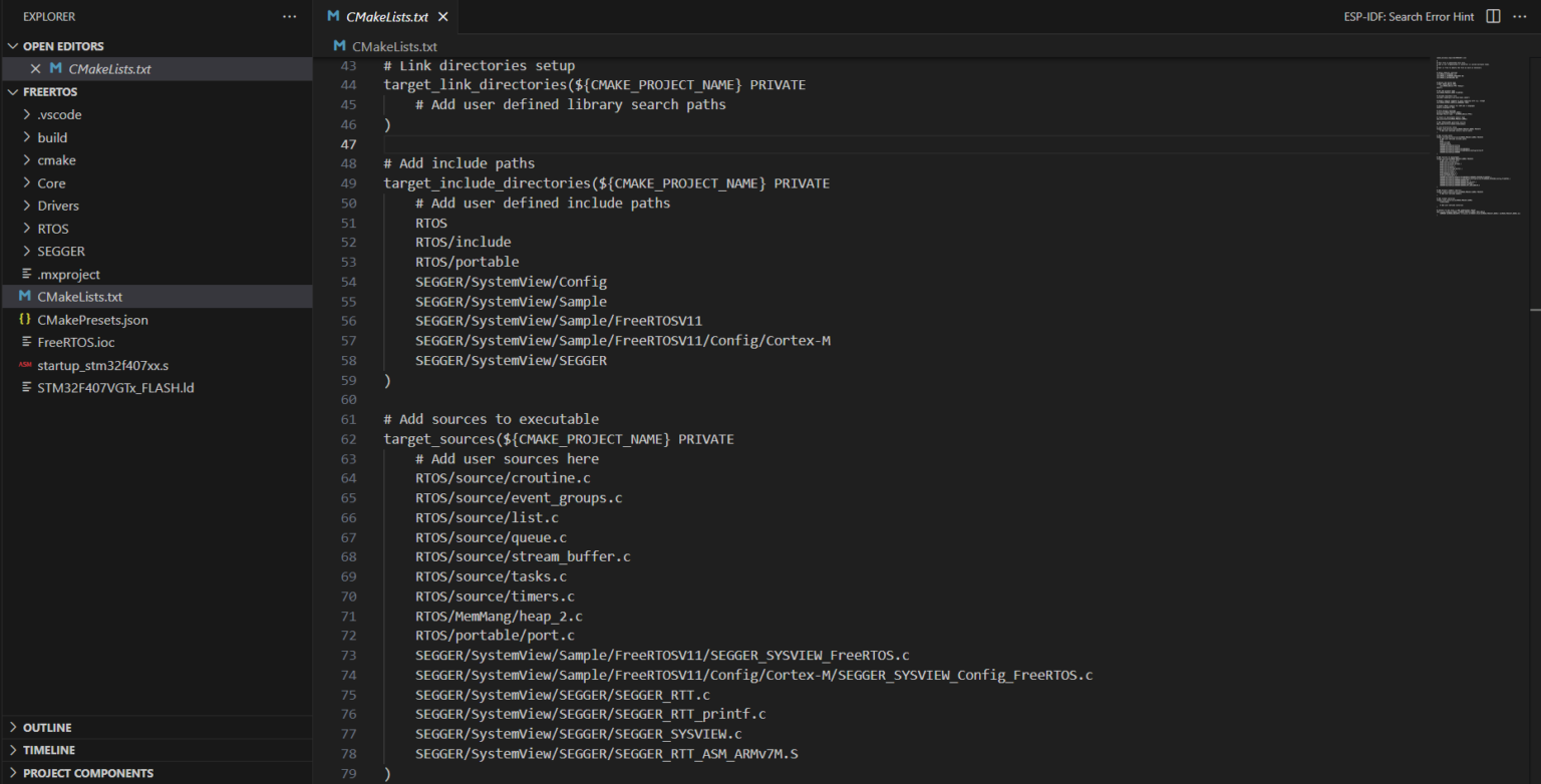 System View Freertos Setting FreeRTOS Project #3 Adding the SystemView - DBL