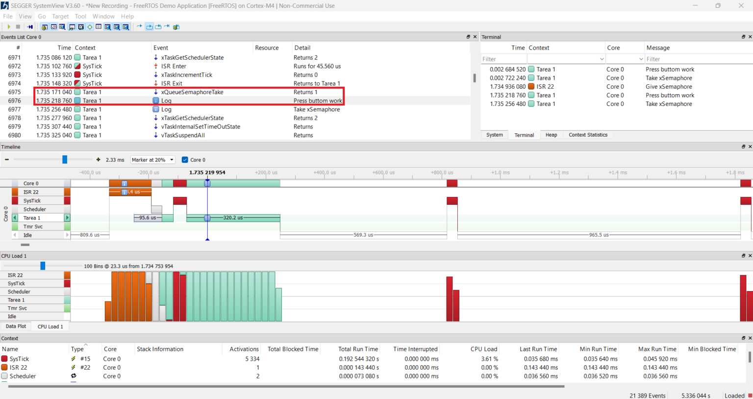 System View Freertos Semaphores in FreeRTOS #8 Synchronizing Tasks - DBL